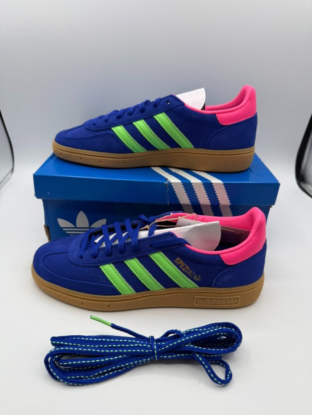 adidas Handball Spezial Women’s 7 Lucid Blue/Lime Burst JP8721